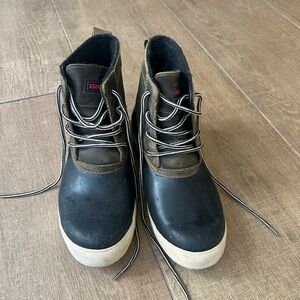 Women's Black and Brown Winter Boots